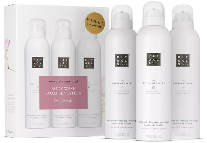 The Ritual of Sakura Shower Foam Value Pack